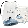 Manta Mirror Anti-Breakage Hairbrush – Travel Brush for Women, Gentle Wet & Dry Detangling Brush with Scalp Massager, Blue
