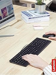Lenovo 300 USB Combo, Full-Size Wired Keyboard