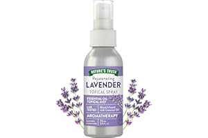 Nature's Truth Lavender Essential Oil Spray | 2.4 fl oz | Room Aroma Mist, Topical Use, & Yoga