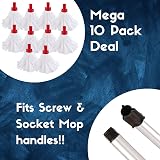 Avern Cleaning Avern Exel Standard Big White Push Fit Mop Heads Red 120g Pack 10 view 3