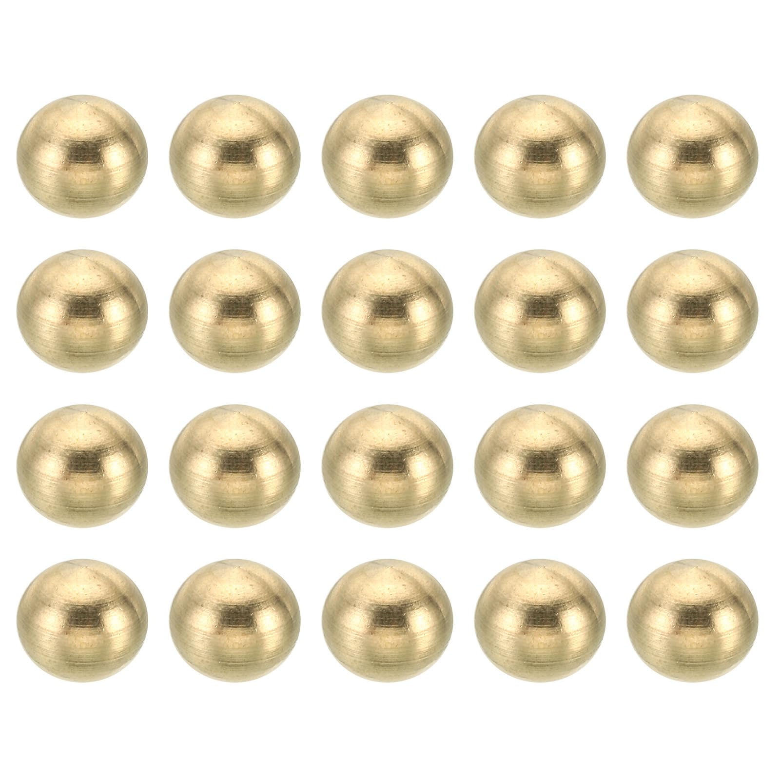 PATIKIL M6x1 Thread Cap Nuts Knob, 20 Pack Brass Ball Lamp Decoration Screw Caps Nut Cover Nut for Furniture Lighting or DIY Project 12mm