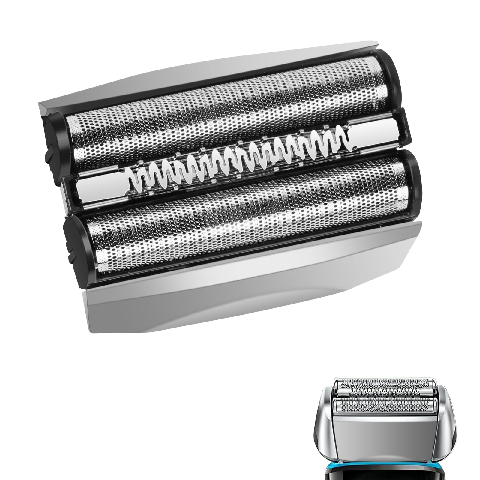 ACWOO Shaver Replacement Heads Compatible with All Braun Series 7 Shaver, 70S Electric Razors Shaver Head Compatible with Braun All Series 3 Electric Shavers, Easily Attach Your New Shaver Head, Black