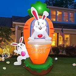 Danxilu 5FT Tall Inflatables Bunnies Hide and Seek