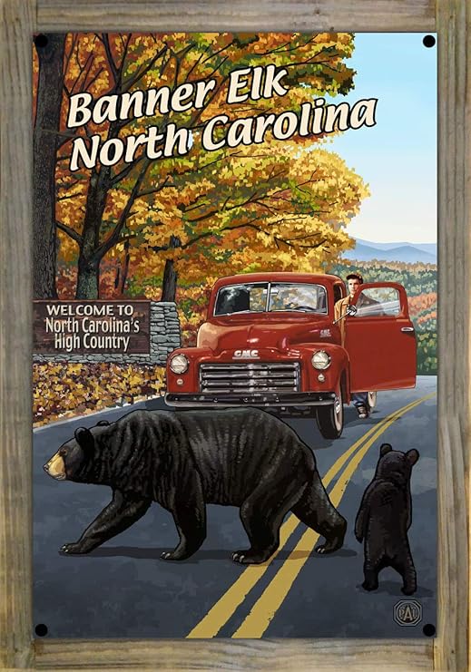Amazon Com Banner Elk North Carolina Truck With Sign Metal Print