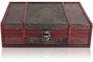 Wooden Box, Handcrafted Desktop Large Keepsake Box Decorative Boxes Wood Storage Box Treasure Chest Trinket Box Gift Box Wood