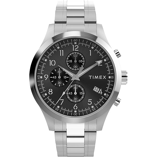 メンズ腕時計 Amazon.com: Timex Men's T2M932 South Street Sport Black/Silver