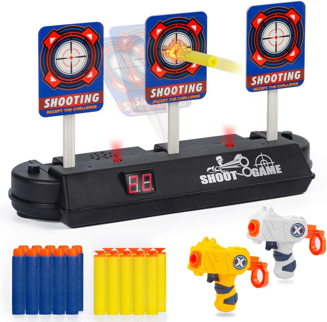 amazoncom wrystte target for nerf guns electric scoring