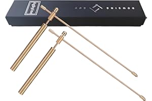 GENERIC Agbyise 2PCS Dowsing Rods Copper,Upgraded Flexible Rotation Tool Divining Rod-Solid Copper and Brass Dowsing Rod with Box, Detect Gold, Water, Paranormal& Ghost Hunting, Yes/No Questions Divination