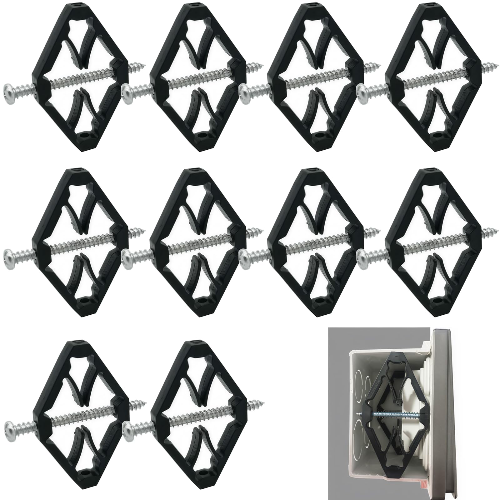 CTRICALVER 10 pcs 118 type Switch Cassette Repairman Support Rod Electrician Accessories, Wall Mount Switch Box Repair Tool — image 1