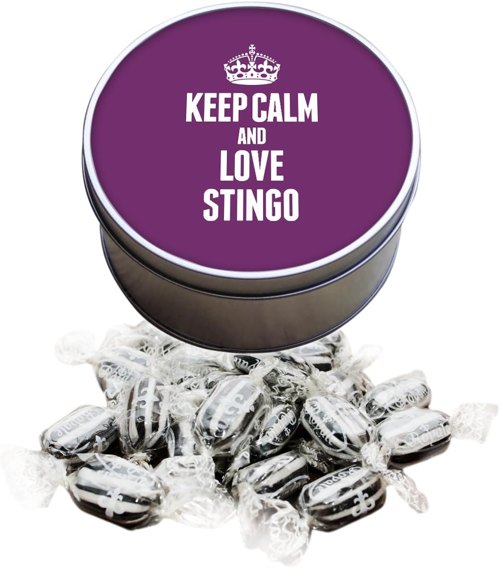 Duke Gifts PURPLE Keep Calm and Love Stingo Everton Mints Sweet Tin 1558