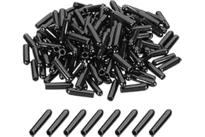 PATIKIL 3mm/0.12" Rubber End Caps, 144 Pcs Screw Caps Covers Flexible Blot Protector PVC for Screw Bolt Ends Tube Thread Caps