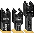 LEILUO 10 Pcs Titanium Multitool Blade Kit for Wood Nails Drywall Cutting Universal Oscillating Tool Blades with Storage Bag