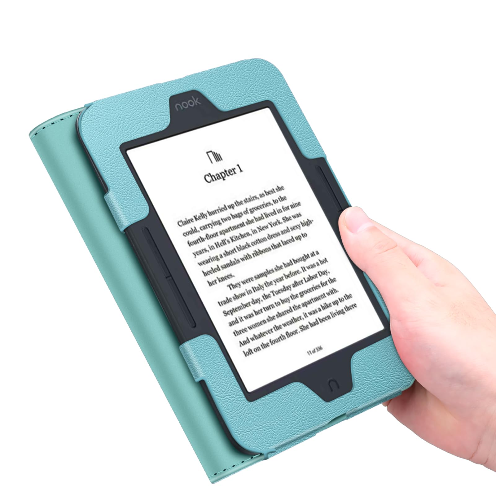 FINTIE Case for Nook GlowLight 3, Slim Fit Premium Vegan Leather Folio Cover for Barnes and Noble Nook GlowLight 3 eReader 2017 Release Model# BNRV520, Blossom