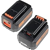 Powerost LBX2040 40V Lithium Battery: Replacement for Black and Decker 40 Volt MAX LBXR2036 LBXR36 LBX1540 LBX2540 Compatible with 36V Charger 2 Pack