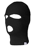 TOP HEADWEAR 3 Hole Ski Mask - Black