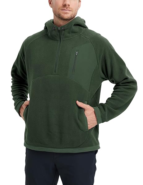 M MAELREG MENS HOODIES PULLOVER POLAR FLEECE WARM...