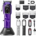 WMARK 2023 NG-9003 HighSpeed Professional Hair Clipper Microchipped Magnetic Motor10000 RPM 9V Motor with Charge Stand (NG-9003 Purple)