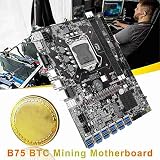 Lodokdre B75 Mining Motherboard 12 PCIE USB G620 CPU 128GB SSD Fan DDR3 view 6