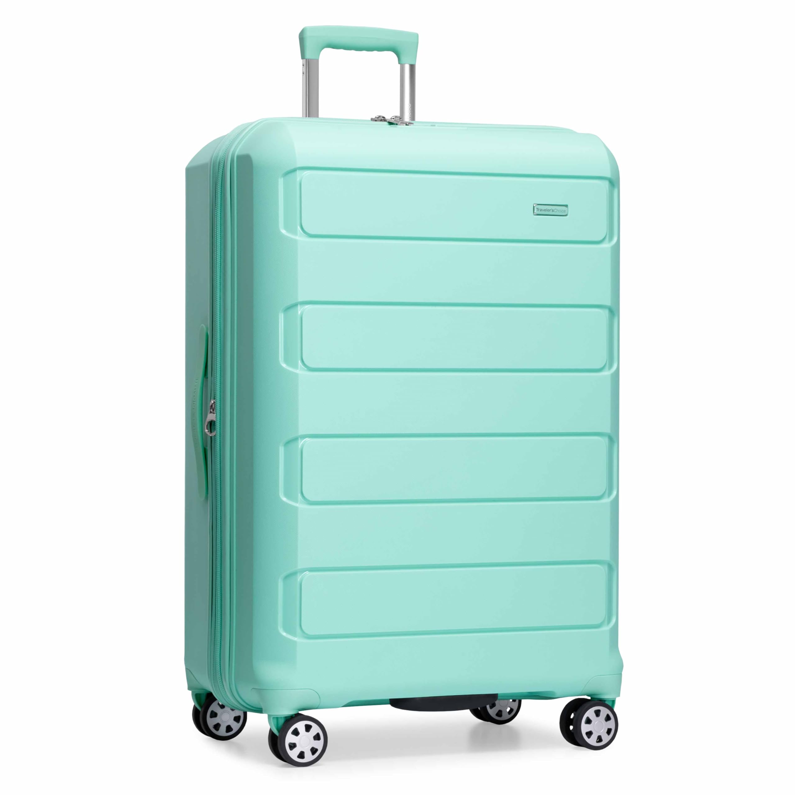 Traveler's Choice Pagosa Indestructible Hardshell Expandable Spinner Luggage, Mint, 30-Inch Large Image
