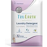 Tru Earth Platinum - Heavy Duty Laundry Detergent Sheets - Up to 64 Loads (32 Count), Lilac Breeze Scent - Ultra-Concentrated Formula - Eco-Friendly Laundry Sheets