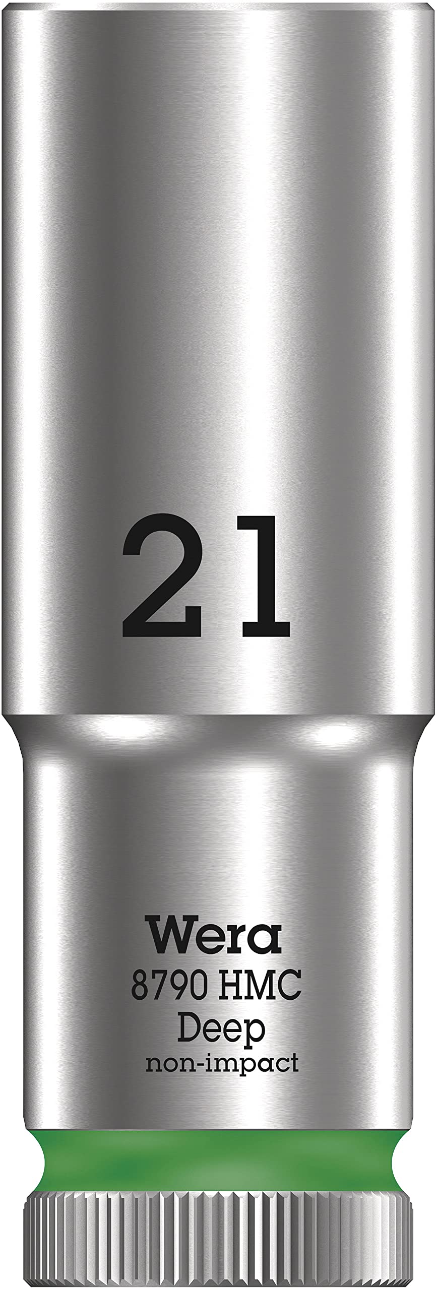 Wera 05004561001 8790 HMC Deep Socket, Green, 21.0 mm