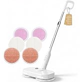 Rechargeable Cordless Electric Spin mop (White) | Large Water Tank, Extended Battery Runtime, LED Headlight for Dark Corners, Balanced Weight &amp; Optimized Spin Speed