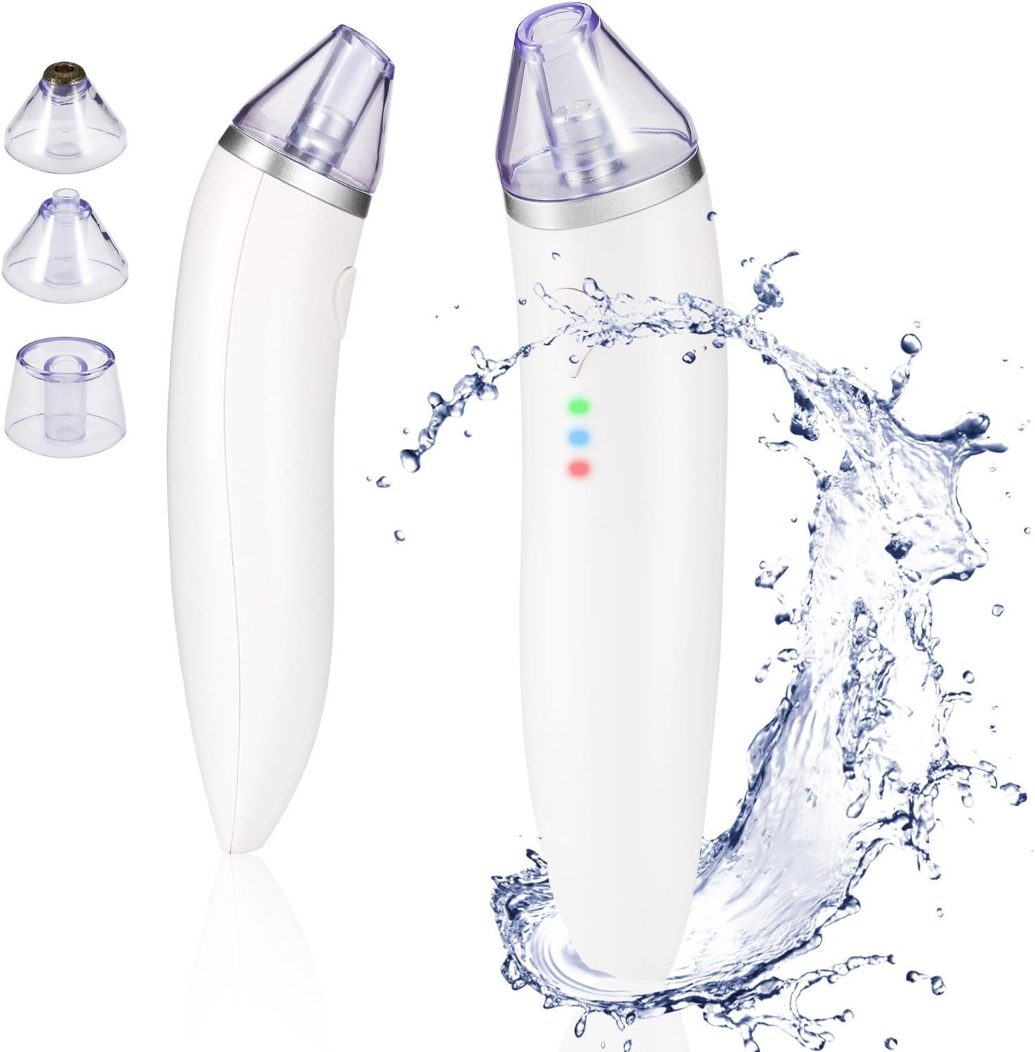 Wotek Blackhead Remover Cleaner Removal Electronic, Facial Nose Skin Cleaner Extraction, Pore Cleaner, Acne Remover, USB Charge (White)