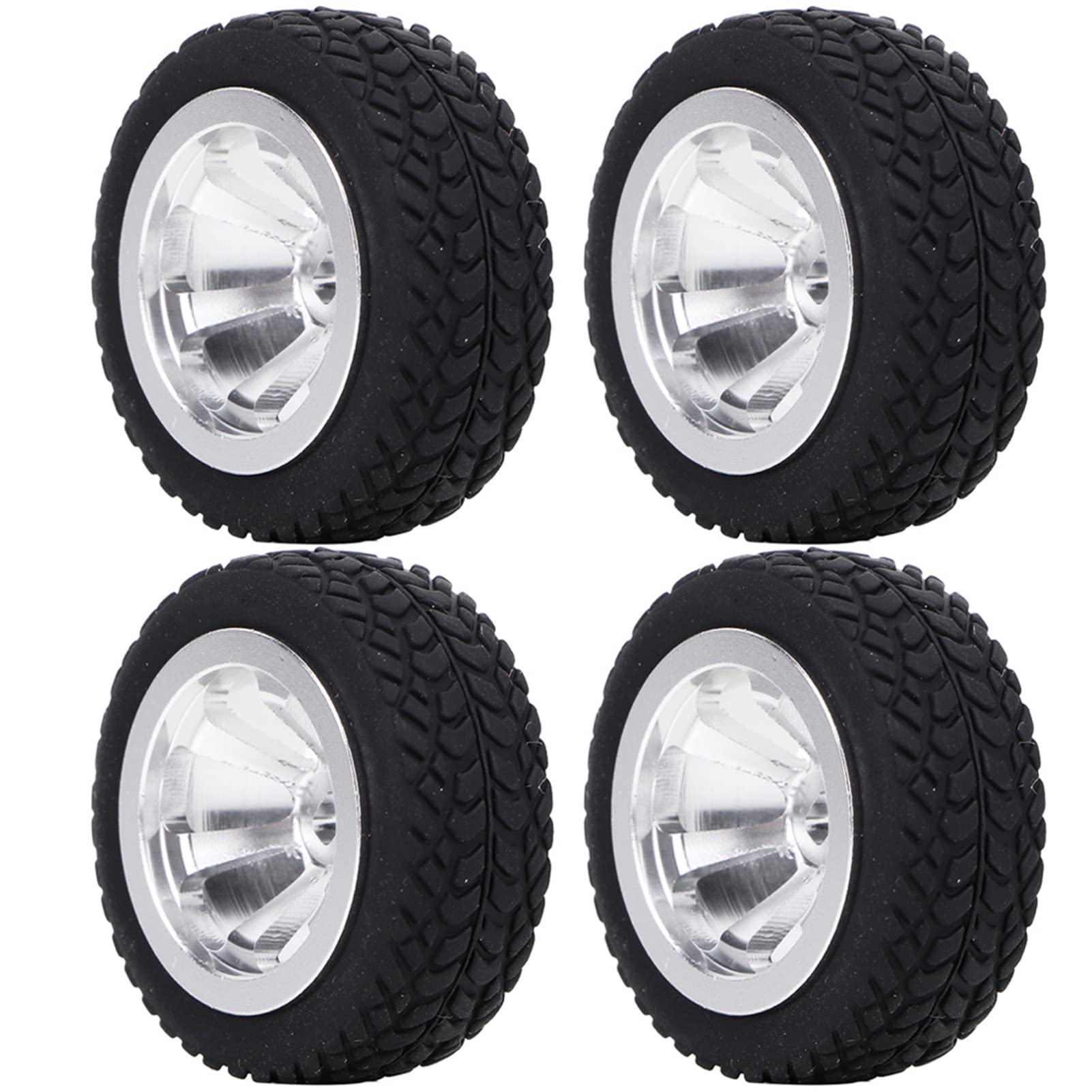 VGEBY High-Performance RC Tires, 4PCS Upgraded Tires & Wheels, 1/28 Scale RC Car Accessories for Hobbyists, Model Toy Upgrades, Model Display, Track Racing, Custom Builds