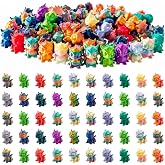 LionWell 3D Printed Mini Flying Dragons 100 Pcs, Color-Shifting &amp; Gradient | Miniature Dragon Figurines to Hide, Little Castle Guardians Tiny Animals for Fairy Garden, Micro Landscape &amp; DIY Crafts