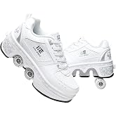 TAILORIA Four-Wheel 2-in-1 Roller Skate Shoes Unisex Skates Detachable Kids Sneakers with Wheels