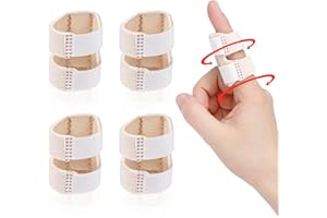 Wisesso Thumb Finger Splints, Trigger Thumb Brace for Broken/Straightening/Arthritis, Finger Protector for Thumb/Middle/Ring/Index/Pinky Finger, Beige, Short, 4pcs