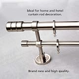 Jcassan 2 Pcs Curtain Rod Covers Ends Finials Stainless Steel Color view 6