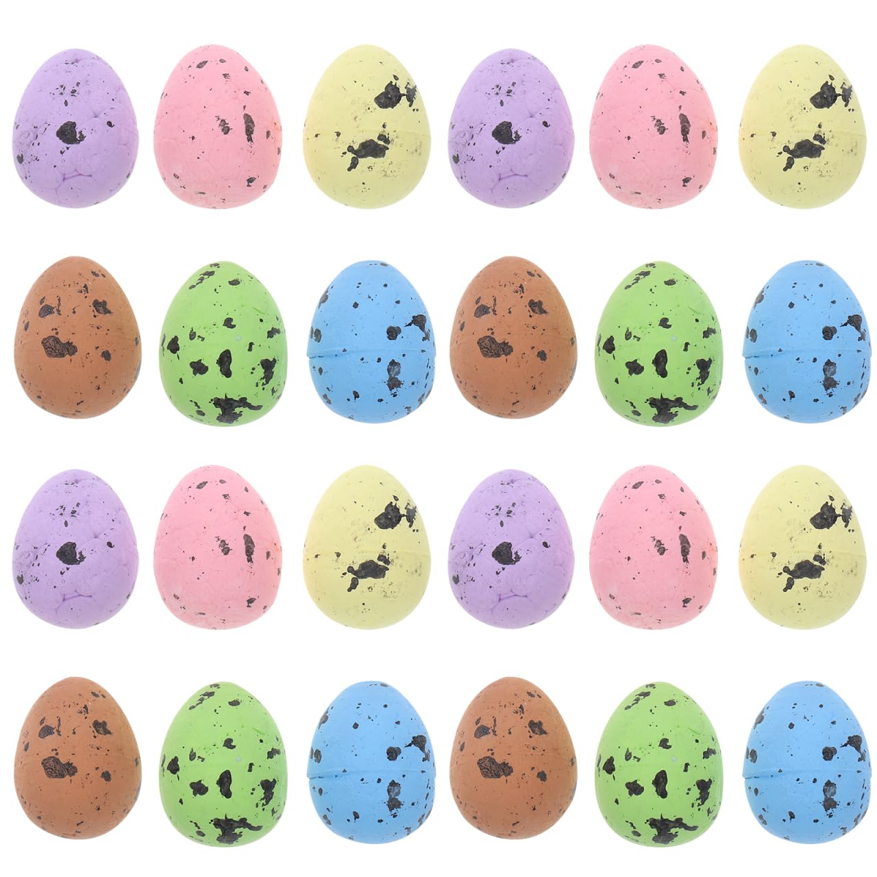HOLIDYOYO 100Pcs Foam Easter Eggs Diy Craft Supplies Lightweight Speckled Decorative Bird Eggs for Educational Toys and Festive Decorations