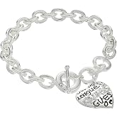 GUESS Heart Logo Charm Bracelet