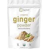 Organic Ginger powder, 2lbs (32oz) | Premium Source for Spice &amp; Seasoning | Great for Baking, Cooking &amp; Tea | Additive Free, Non-GMO, Bulk Supply