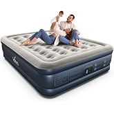 iDOO Air Mattress Queen with Built in Pump,18 High-Rise Comfort Inflatable Blow up Mattress for Home Guest and Camping, Upgraded 40% Thicker Material, Portable Airbed, Colchon Inflable, 750lbs Max