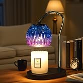 WYghyronic Candle Warmer Lamp with Timer & 4-Level Dimmer, Modern Decor | Flameless Electric Wax Warmer for Jar Candles, Includes 2 Bulbs, Purple Home Decor Gift for Men & Women, Housewarming
