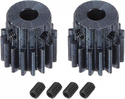 sourcing map Mod 1 16T Pinion Gear 5mm Bore Hardened Steel RC Motor Spur Gear