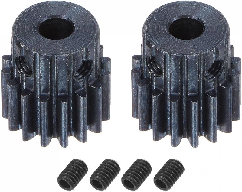 sourcing map Mod 1 16T Pinion Gear 5mm Bore Hardened Steel RC Motor Spur Gear