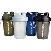 Smartshake Lite 4 Pack 400 ml/13.5 oz Protein Shaker Bottle | Silent Mixing | Leak-Proof Shaker Bottle | Shaker Cups For Protein Shakes | Gym Shaker Bottle | BPA-Free, Dishwasher Safe | Multicolor