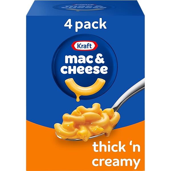 KRAFT THICK ‘N CREAMY MACARONI & CHEESE DINNER (4 CT PACK, 7.25OZ BOXES)