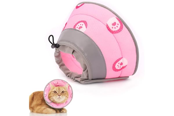 Supet Cat Cone Collar Soft top Stop Licking and Biting, Recovery Collar After Surgery Neuter Spay Wound for Small Medium Larg