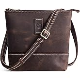 S-ZONE Leather Crossbody Bags for Women Small Over the Shoulder Purses and Handbags Trendy