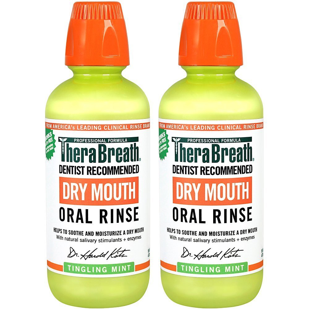 TheraBreath Dry Mouth Oral Rinse, 16 Oz Bottle (pack Of 2) : Beauty