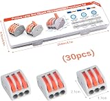 Preciva 30Pcs 3-Port Wire Connectors PCT-213 250V 32A 4KV Nylon view 2