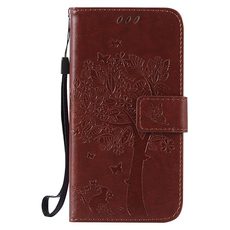 Nancen Compatible with Handyhülle Galaxy S5 / SM-G900F Flip Schutzhülle Zubehör Lederhülle mit Silikon Back Cover PU Leder Ha