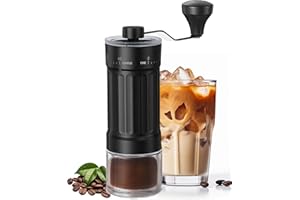 GCCTXG GCCTXC Manual Coffee Grinder with Ceramic Burr Handheld Hand Crank Espresso Grinder for Coarse Drip Fine Pour Over French Press Small Portable for Travel Camping Quiet Adjustable with Grind Settings