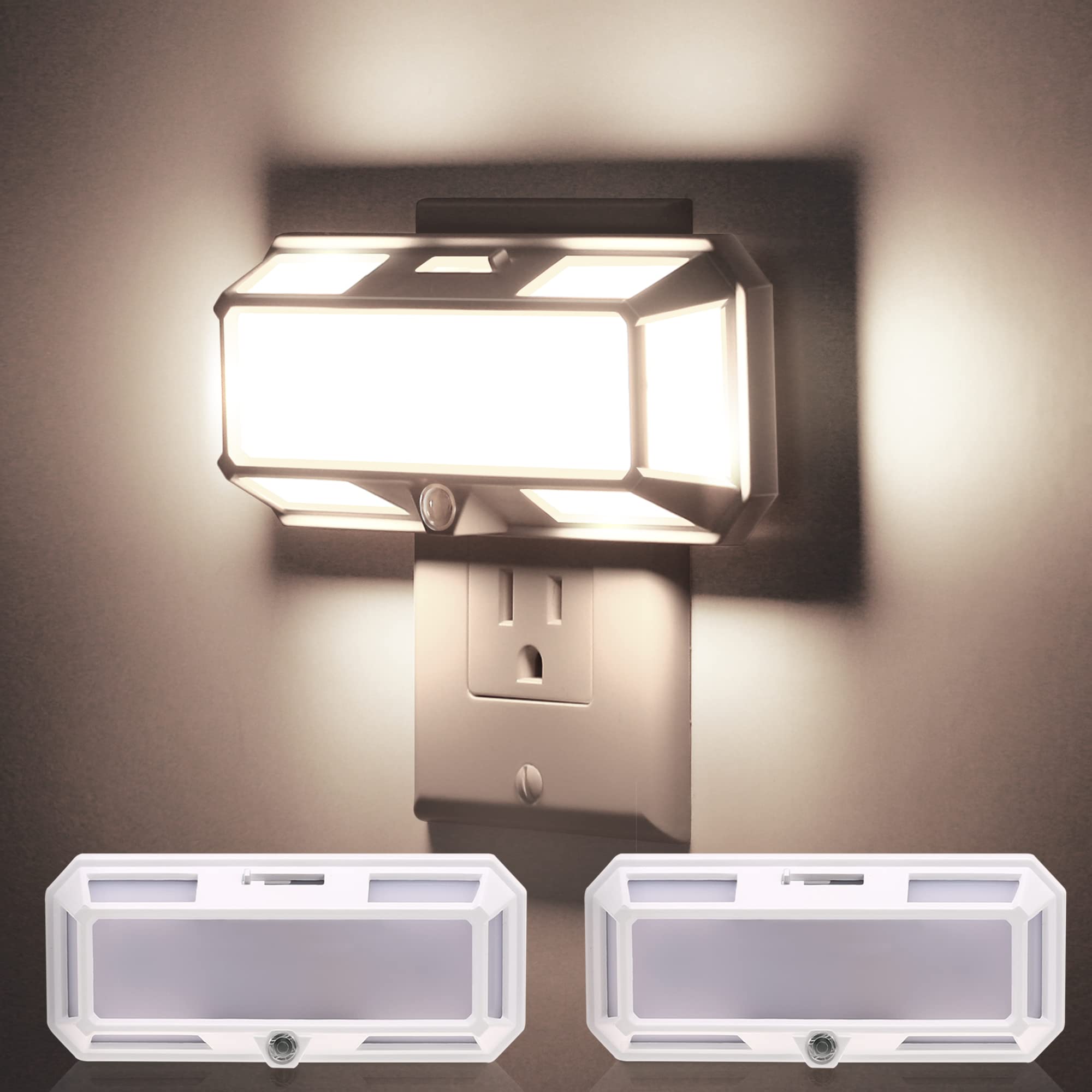 Photo 1 of Super Bright Night Light, LOHAS Night Lights Plug into Wall [2 Pack], 0-250LM LED Night Light with Light Sensor, 2W Dimmable Nightlight, Daylight 5000K for Bathroom, Adults Kids Room, Stairway
