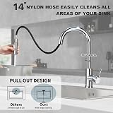 Tohl ar Kitchen Sink Mixer Tap Chrome with Pull Down Sprayer 2 Modes view 2