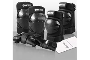 GROTTICO Adult-Youth-Kids Knee-Elbow-Pads Wrist-Guards - Skateboard Roller Inline Ice Skate BMX Bike Scooter Protective Gear Set